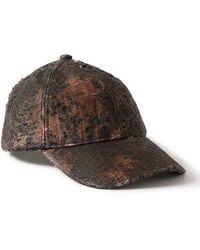 Acne Studios - Carliy Distressed Coated Cotton-Twill Baseball Cap - Lyst