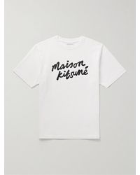 Maison Kitsuné - Logo-print Cotton-jersey T-shirt - Lyst