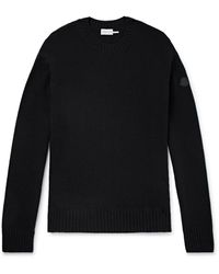 Moncler - Logo-Appliquéd Virgin Wool And Cashmere-Blend Sweater - Lyst