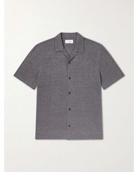 MR P. - Camp-Collar Linen Shirt - Lyst