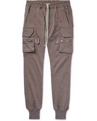 Rick Owens - Mastodon Skinny-fit Stretch-cotton Jersey Drawstring Cargo Trousers - Lyst