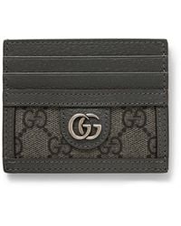 Gucci - Ophidia Monogrammed Coated-canvas And Leather Cardholder - Lyst