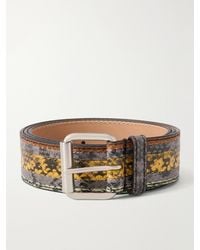 Dries Van Noten - 3Cm Patchwork Snake-Effect Leather Belt - Lyst