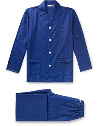 Derek Rose - Paris 26 Cotton-jacquard Pyjama Set - Lyst