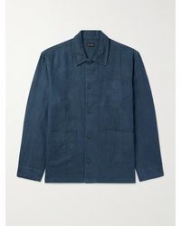 Club Monaco - Linen Shirt Jacket - Lyst