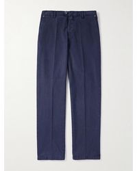 Kiton - Gerade geschnittene Hose aus Twill aus einer Lyocell-Mischung - Lyst