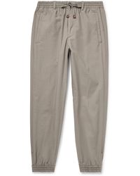 Incotex - Teknosartorial Slim-Fit Tapered Cotton-Blend Poplin Drawstring Trousers - Lyst
