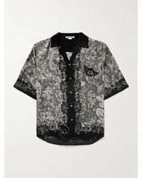 Acne Studios - Sowen Camp-collar Printed Satin Shirt - Lyst
