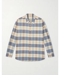 AURALEE - Checked Wool-poplin Shirt - Lyst