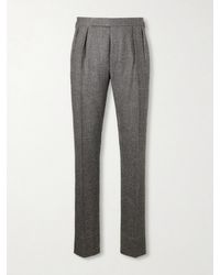 Ralph Lauren - Straight-leg Checked Camel Hair Suit Trousers - Lyst