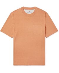 Brunello Cucinelli - Linen And Cotton-blend Jersey T-shirt - Lyst