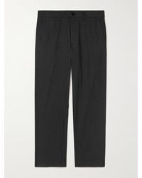 NN07 - Aden 1067 Straight-Leg Recycled Grain De Poudre Trousers - Lyst