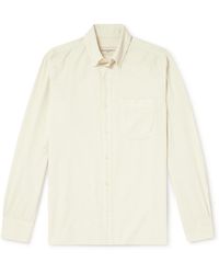 Officine Generale - Arsene Button-down Collar Cotton-blend Corduroy Shirt - Lyst