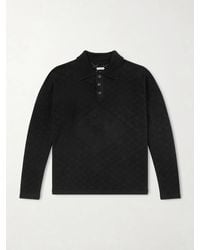 Bode - Anisette Pointelle-knit Cotton Polo Shirt - Lyst
