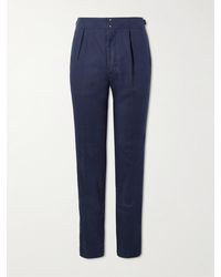 Incotex - Venezia 1951 Tapered Pleated Linen Trousers - Lyst