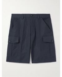 Loro Piana - Bizen Wide-leg Cotton And Linen-blend Canvas Cargo Shorts - Lyst