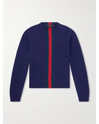 Gucci - Slim-Fit Cropped Striped Wool Sweater - Lyst