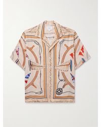 Rhude - Camicia in twill di seta stampato con colletto aperto Nautica - Lyst