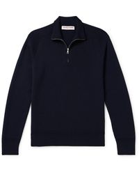 Orlebar Brown - Lennard Merino Wool Half-zip Sweater - Lyst