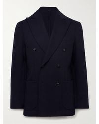 De Petrillo - Unstructured Double-Breasted Wool-Blend Suit Jacket - Lyst
