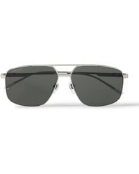 Gucci - Navigator Aviator-Style-Tone Sunglasses - Lyst
