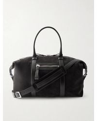 Tom Ford - Buckley Leather-Trimmed Suede Holdall - Lyst