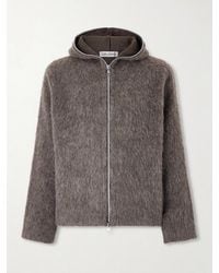 Our Legacy - Brushed-Knit Zip-Up Hoodie - Lyst