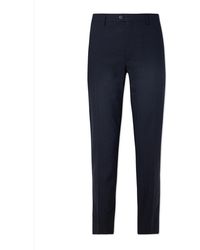 Club Monaco - Sutton Straight-leg Cotton And Wool-blend Trousers - Lyst