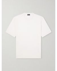 ZEGNA - Cotton And Silk-blend Jersey T-shirt - Lyst