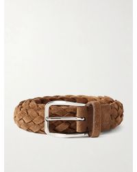 Brunello Cucinelli - 2Cm Woven Suede Belt - Lyst