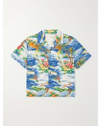 CHERRY LA - Camp-Collar Logo-Printed Poplin Shirt - Lyst