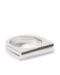 Tom Wood Step Pinkie Spinel And Rhodium-plated Silver Ring - White
