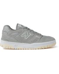 New Balance - 550 Leather-trimmed Suede And Mesh Sneakers - Lyst