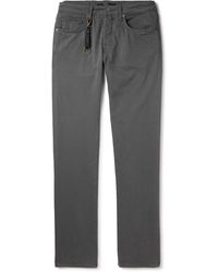 Incotex - Slim-fit Straight-leg Stretch Modal And Cotton-blend Trousers - Lyst