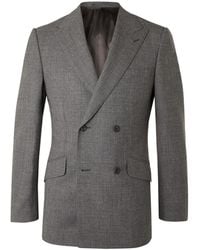 Kingsman - Archie Reid Slim-fit Double-breasted Prince Of Wales Checked Wool Suit Jacket - Lyst