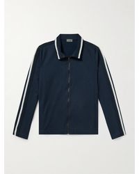 Hanro - Yves Trainingsjacke aus doppelseitigem Jersey aus einer Baumwollmischung mit Webband - Lyst