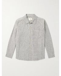 Folk - Striped Linen And Cotton-Blend Shirt - Lyst