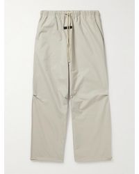 Fear Of God - Straight-leg Logo-appliquéd Cotton-blend Drawstring Trousers - Lyst