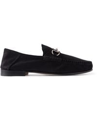 Gucci - Gigi Horsebit 1953 Embellished Collapsible-Heel Suede Loafers - Lyst