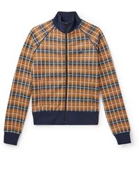 Wales Bonner - Logo-embroidered Checked Recycled-jersey Track Jacket - Lyst