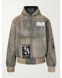 Enfants Riches Deprimes - War Started Appliquéd Cotton-canvas Hooded Jacket - Lyst
