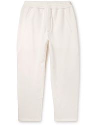 The Row - Koa Brushed Stretch-cotton Sweatpants - Lyst