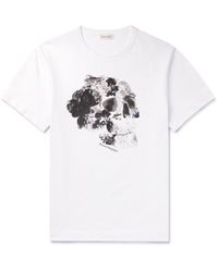 Alexander McQueen - Slim-fit Logo-print Cotton-jersey T-shirt - Lyst