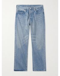 Remi Relief - 1954 Straight-Leg Cropped Distressed Jeans - Lyst