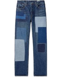 Orslow - 105 Straight-leg Patchwork Selvedge Jeans - Lyst