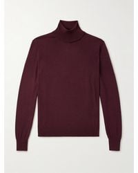 Saint Laurent - Rollkragenpullover aus Wolle - Lyst