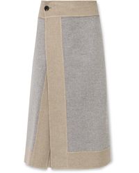 Fear Of God - Two-tone Double-faced Virgin Wool And Cashmere-blend Wrap Skirt - Lyst