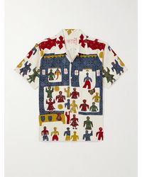 Kardo - Camicia in cotone stampato patchwork con ricami Craft Chintan - Lyst