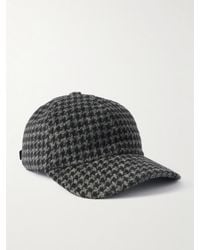 Brioni - Houndstooth Cashmere Baseball Cap - Lyst