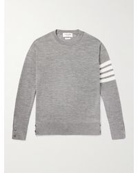 Thom Browne - Slim-Fit Striped Merino Wool Sweater - Lyst